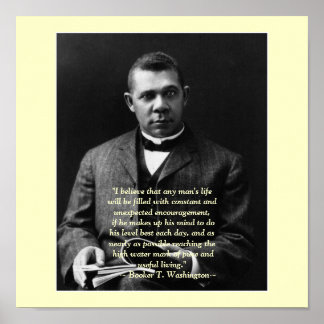 Booker T. Washington bemoediging Poster