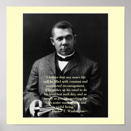 Booker T. Washington bemoediging Poster (Voorkant)