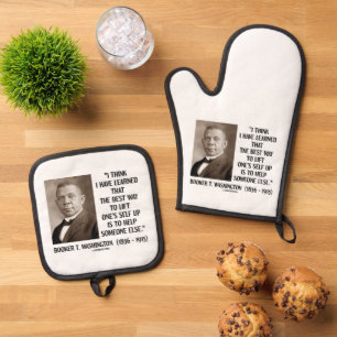 Booker T. Washington Beste Manier Om Iemand Op Te Ovenwant & Pannenlap Set