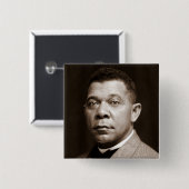 Booker T. Washington de grote accommodatie Vierkante Button 5,1 Cm (Voorkant /achterkant)