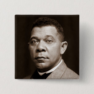 Booker T. Washington de grote accommodator Vierkante Button 5,1 Cm