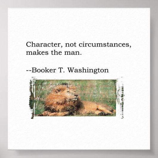 Booker T. Washington Quote Poster (Voorkant)