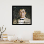 Booker T Washington & Success Quote Poster (Cuisine)