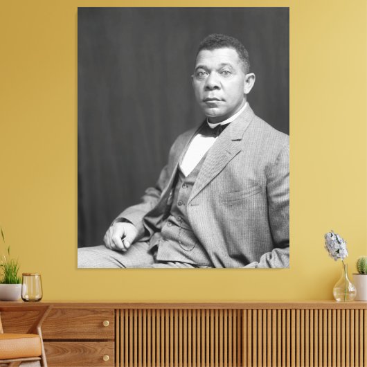 Booker Taliaferro Washington: Zwarte leraar Canvas Afdruk (Insitu (Woonkamer))