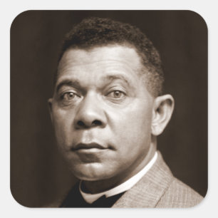 Booker Washington: Afro-Amerikaanse opvoeder Vierkante Sticker