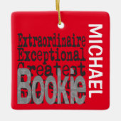 Bookie Extraordinaire CUSTOM Keramisch Ornament (Voorkant)