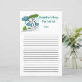 BookieBun regenachtige dag voedsellijst (Staand voorkant)