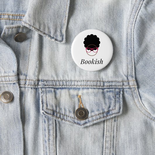 Bookish Afro Logo Button (In situ)