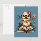 bookish bird briefkaart (Voorkant / Achterkant)