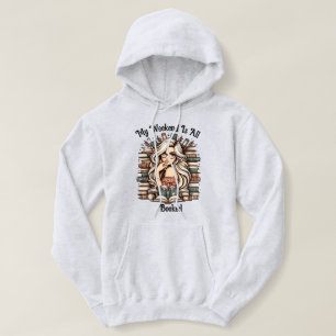 Bookish Bliss: Meisje te midden van boeken Hoodie