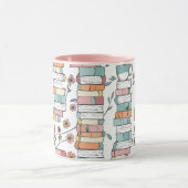 Bookish Books Pastel Pink Coffee Mug Mok (Midden)