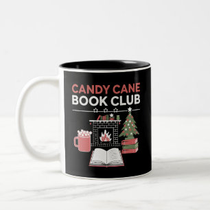 Bookish Christmas Candy Cane Book Club Bookish Tweekleurige Koffiemok