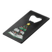 Bookish Christmas Tree III Kredietkaart Flessenopener (Achterkant Gekanteld)