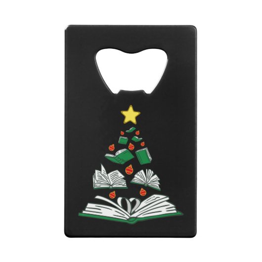 Bookish Christmas Tree III Kredietkaart Flessenopener (Achterkant)