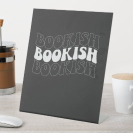 BOOKISH golvende retro Reclamebord Met Voetstuk