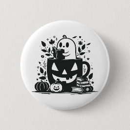 Bookish Halloween Ronde Button 5,7 Cm