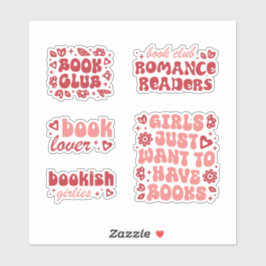 Bookish meisje romance boeken esthetisch sticker