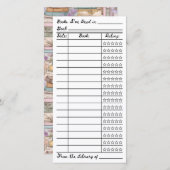 Bookish Reading List Tracker Flat Card (Voorkant / Achterkant)
