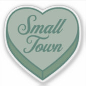 Bookish Snoep hart - Kleine stad Sticker (Voorkant)