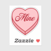 Bookish Snoep hart - Mine Sticker (Vel)