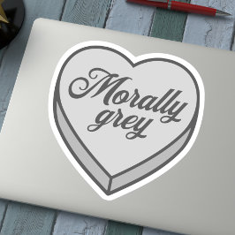 Bookish Snoep hart - Morally Grey Sticker