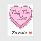 Bookish Snoep hart - slechts één bed Sticker (Vel)