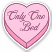 Bookish Snoep hart - slechts één bed Sticker (Voorkant)
