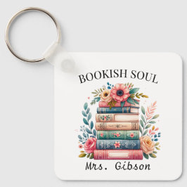 Bookish Soul Book Lover Bookworm Bewerkbare Sleute Sleutelhanger
