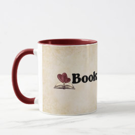 Bookish Troves Book Lover Hearts Bold Red Black Mok