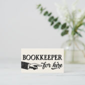 Bookkeeper Cartes de visite - N'importe quelle cou (Debout devant)