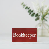 Bookkeeper Red Carte de visite (Debout devant)