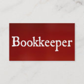 Bookkeeper Red Carte de visite (Devant)