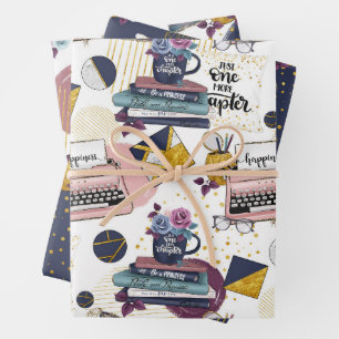 booklover-patroon inpakpapier vel