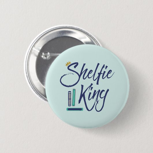 Booklover Shelfie King Ronde Button 5,7 Cm (Voorkant /achterkant)