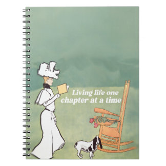 Booklover Woman And Dog Reading Notitieboek