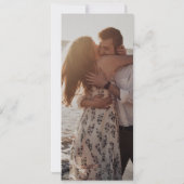 Bookmark Calendar Heart Modern Calligraphy Wedding Save The Date (Achterkant)