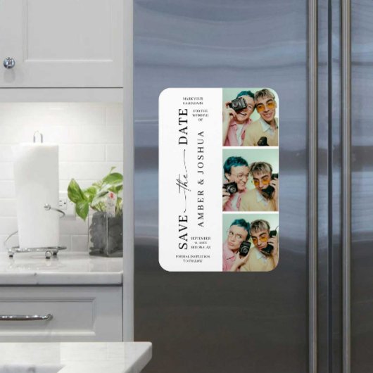 Bookmark Photo Booth Save the Date Magnet