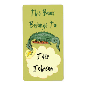 Bookplate Dragon Breathes Nom Étiquette de livre B