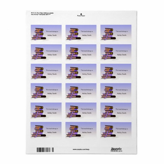 Bookplate Labels (Full Sheet)