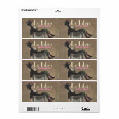 Bookplate Labels Schattige Funny Lady  Ex Libris (Full Sheet)