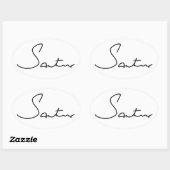 Bookplate voor na middernacht ovale sticker (Vel)