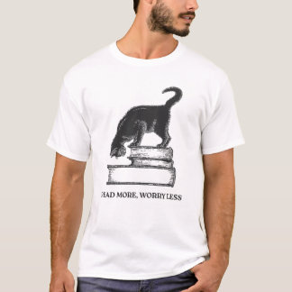Books and cats are the happiness of the soul t-shirt