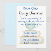 Books and Tea Book Club Invitation (Devant / Derrière)