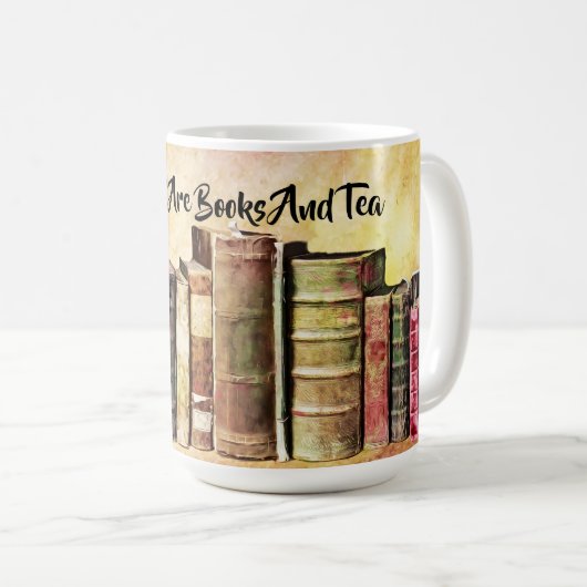 Books and Tea Mug Cup (Devant droit)