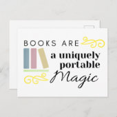 Books Are a Uniquely Portable Magic Postcard Briefkaart (Voorkant / Achterkant)