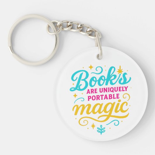 Books Are Magic Quote Sleutelhanger (Voorkant)
