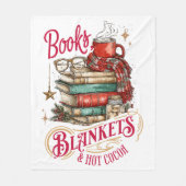 Books Blankets and Hot Cocoa  Fleece Deken (Voorkant)