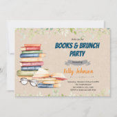 Books brunch douche invitation (Devant)