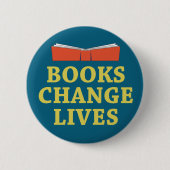 Books Change Lives Ronde Button 5,7 Cm (Voorkant)