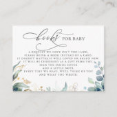 Books for Baby Gold Greenery Request Card Informatiekaartje (Voorkant)